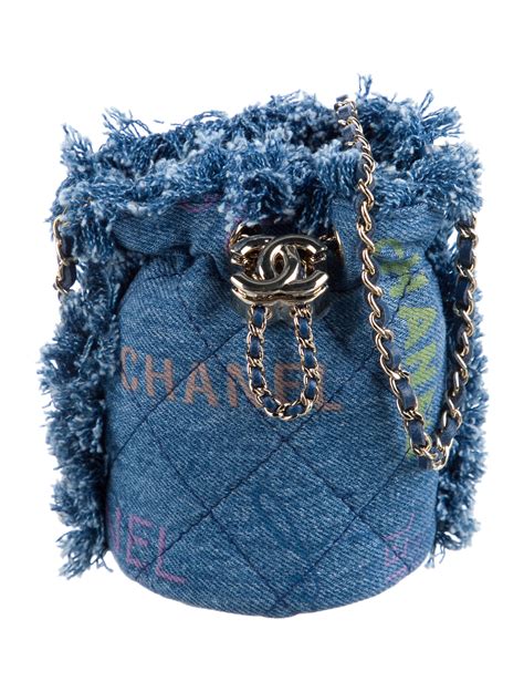 chanel bucket - chanel denim bucket bag.